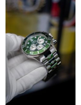 Invicta Ocean Voyage 47833 Zegarek męski - Mechanizm kwarcowy - Stal nierdzewna z zieloną tarczą - 51 mm