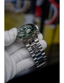 Invicta Ocean Voyage 47833 Zegarek męski - Mechanizm kwarcowy - Stal nierdzewna z zieloną tarczą - 51 mm