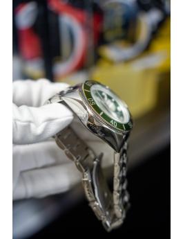 Invicta Ocean Voyage 47833 Zegarek męski - Mechanizm kwarcowy - Stal nierdzewna z zieloną tarczą - 51 mm