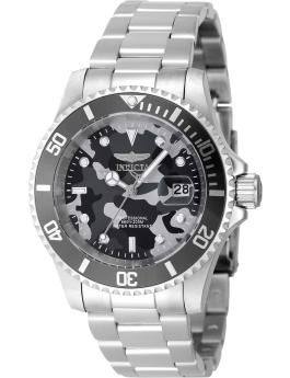 INVICTA Pro Diver 49837 - Orologio da uomo, impermeabile, analogico, movimento al quarzo, in acciaio inossidabile con quadrante nero, 43 mm