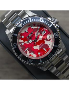 Invicta Pro Diver 48568 Reloj de Hombre - Movimiento de Cuarzo - Acero Inoxidable con Esfera Roja - 40 mm