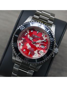Invicta Pro Diver 48568 Reloj de Hombre - Movimiento de Cuarzo - Acero Inoxidable con Esfera Roja - 40 mm