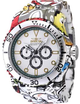 Invicta Pro Diver 47854 Men's Watch - Quartz Movement - Stainless Steel with Silver Dial - 49 mm
