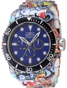 Invicta Pro Diver 47856 Men's Watch - Quartz Movement - Stainless Steel with Blue Dial - 49 mm