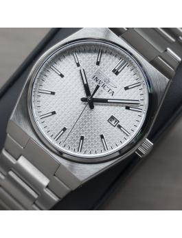 Invicta Speedway 48393 Reloj de Hombre - Movimiento de Cuarzo - Acero Inoxidable con Esfera Plateada - 40 mm