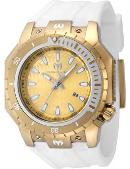 TechnoMarine Manta TM-224009 Reloj de Hombre - Movimiento de Cuarzo - Acero Inoxidable con Esfera Dorada - 49 mm