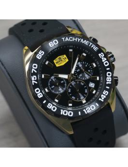 Invicta Racing 47769 Herrenuhr - Quarzwerk - Edelstahl mit schwarzem Zifferblatt - 43 mm