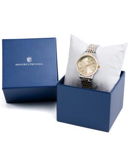 Montres Prestige Classic MPW-0002 Reloj de mujer - Movimiento de cuarzo - Metal con esfera dorada - 29 mm