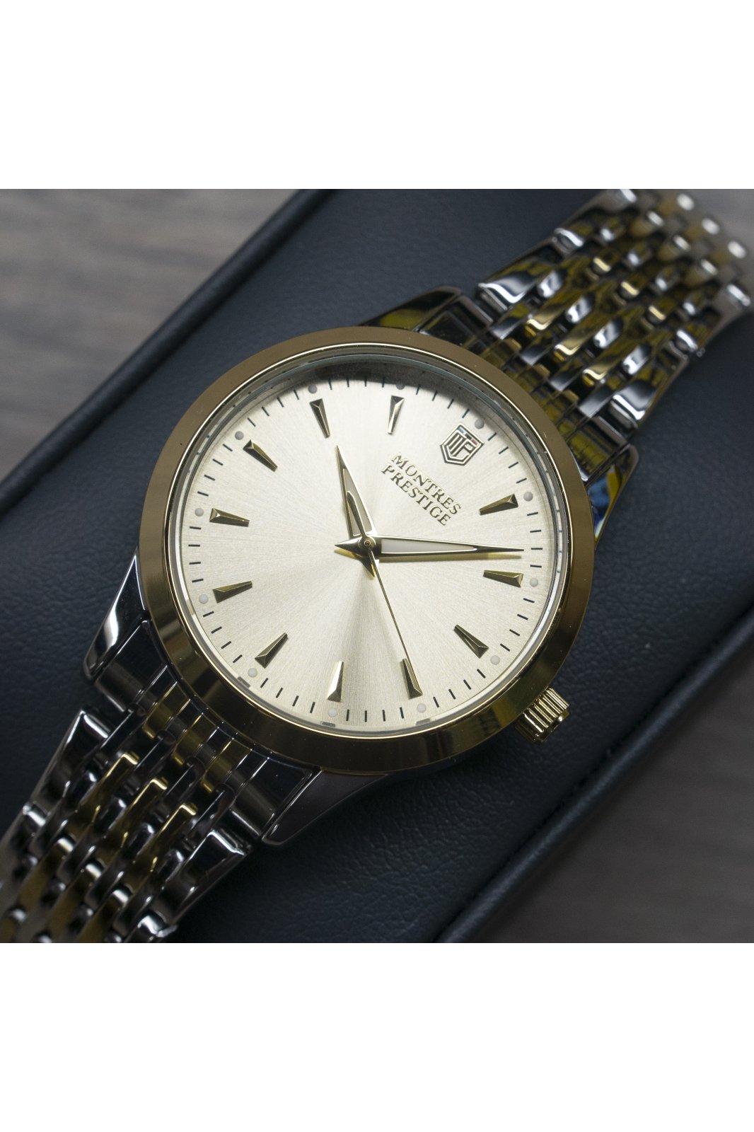 Montres Prestige Classic MPW-0002 Reloj de mujer - Movimiento de cuarzo - Metal con esfera dorada - 29 mm