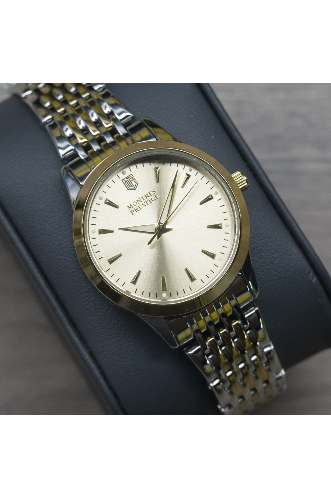 Montres Prestige Classic MPW-0002 Reloj de mujer - Movimiento de cuarzo - Metal con esfera dorada - 29 mm