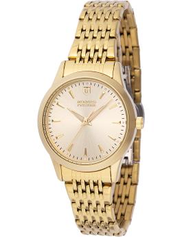 Montres Prestige Classic MPW-0003 Reloj de mujer - Movimiento de cuarzo - Metal con esfera dorada - 29 mm