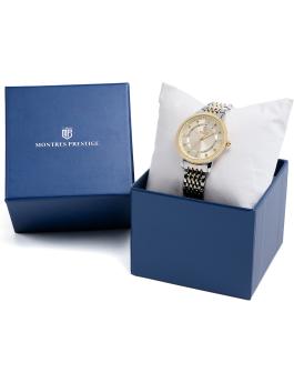 Montres Prestige Classic MPW-0006 Damenuhr - Quarzwerk - Metall mit goldenem Zifferblatt - 33 mm