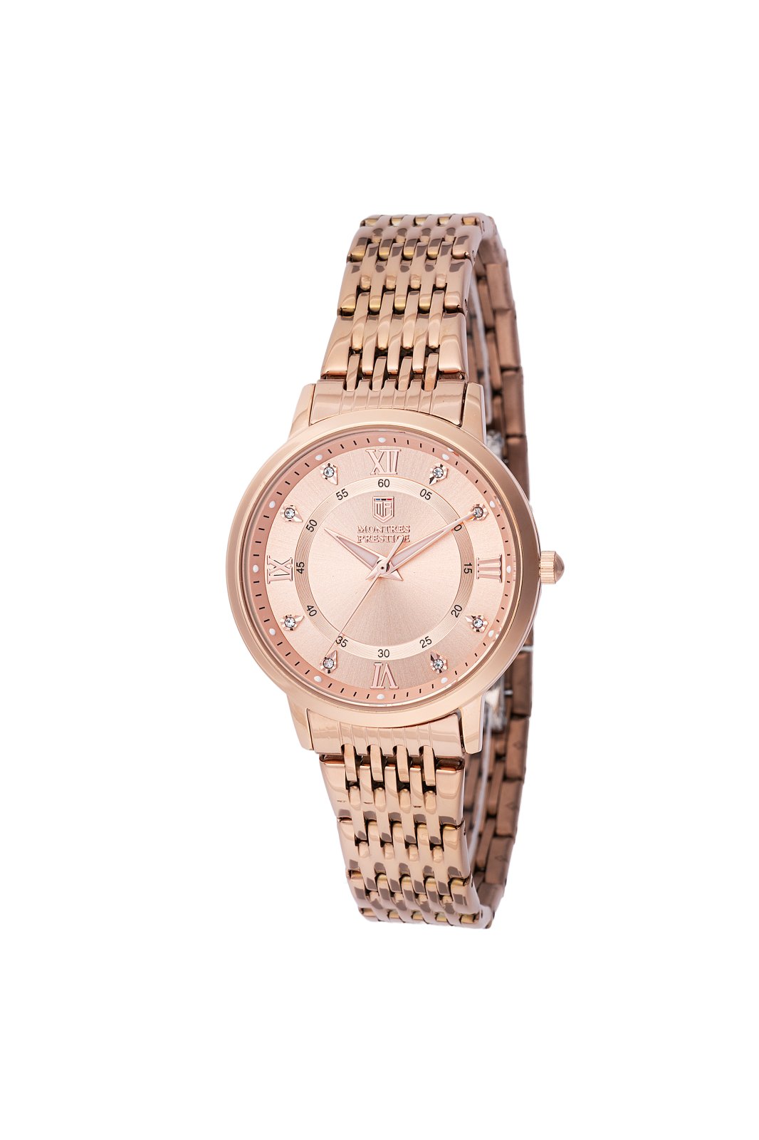 Montres Prestige Classic MPW-0008 Relógio Feminino - Movimento Quartz - Metal com Mostrador Dourado Rosé - 33 mm