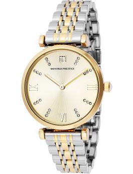 Montres Prestige Classic MPW-0010 Reloj de mujer - Movimiento de cuarzo - Metal con esfera dorada - 32 mm