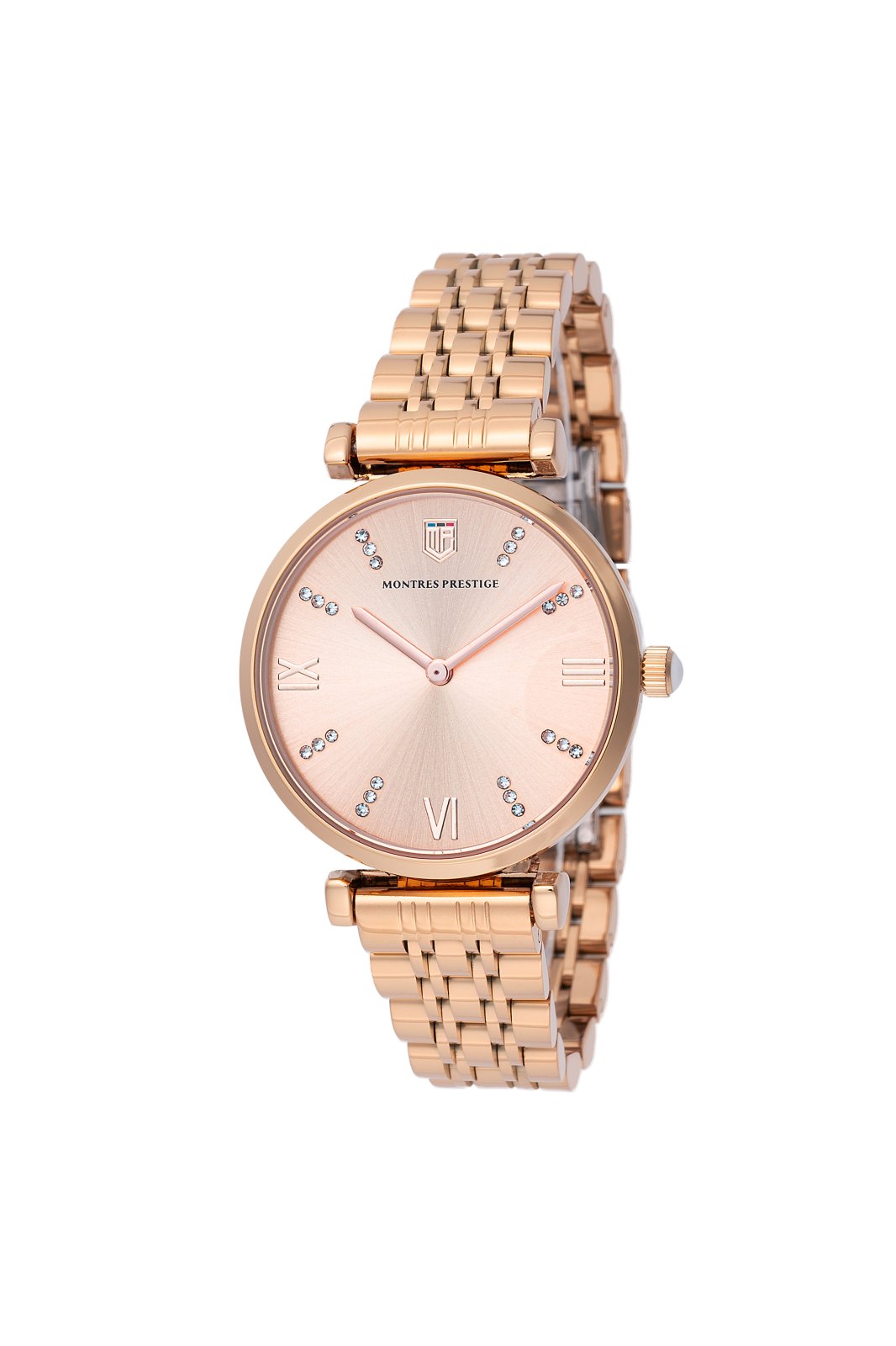 Montres Prestige Classic MPW-0012 Relógio Feminino - Movimento Quartz - Metal com Mostrador Dourado Rosé - 32 mm