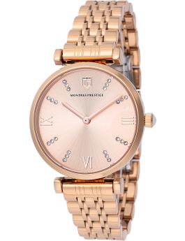 Montres Prestige Classic MPW-0012 Reloj de Mujer - Movimiento de Cuarzo - Metal con Esfera Oro Rosa - 32 mm