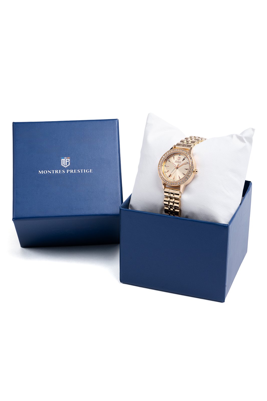 Montres Prestige Classic MPW-0023 Reloj de Mujer - Movimiento de Cuarzo - Metal con Esfera Dorada - 29 mm