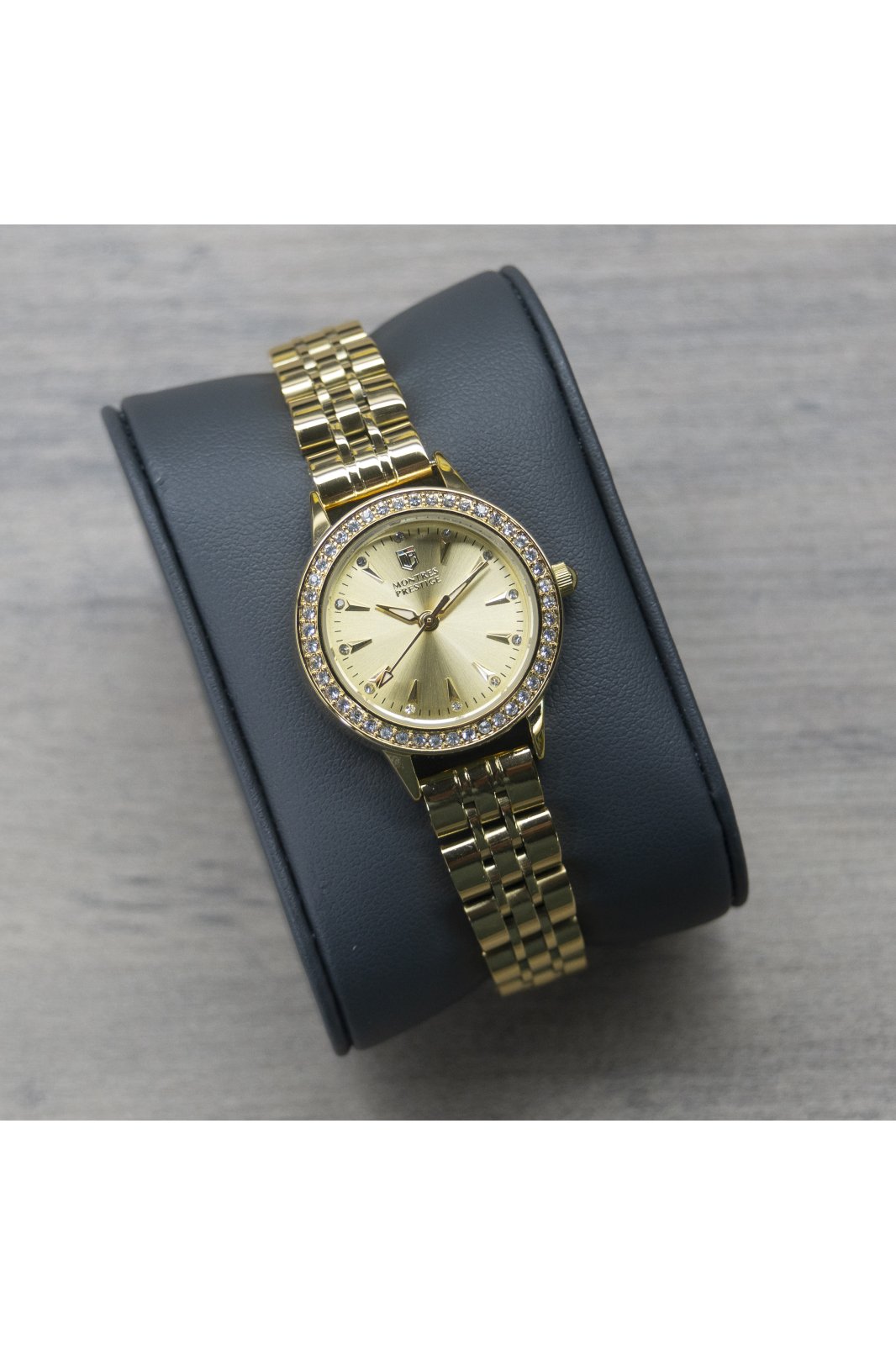 Montres Prestige Classic MPW-0023 Reloj de Mujer - Movimiento de Cuarzo - Metal con Esfera Dorada - 29 mm