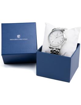 Montres Prestige Classic MPW-0028 Men's Watch - Quartz Movement - Metal with White Dial - 41 mm