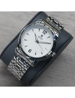 Montres Prestige Classic MPW-0028 Men's Watch - Quartz Movement - Metal with White Dial - 41 mm