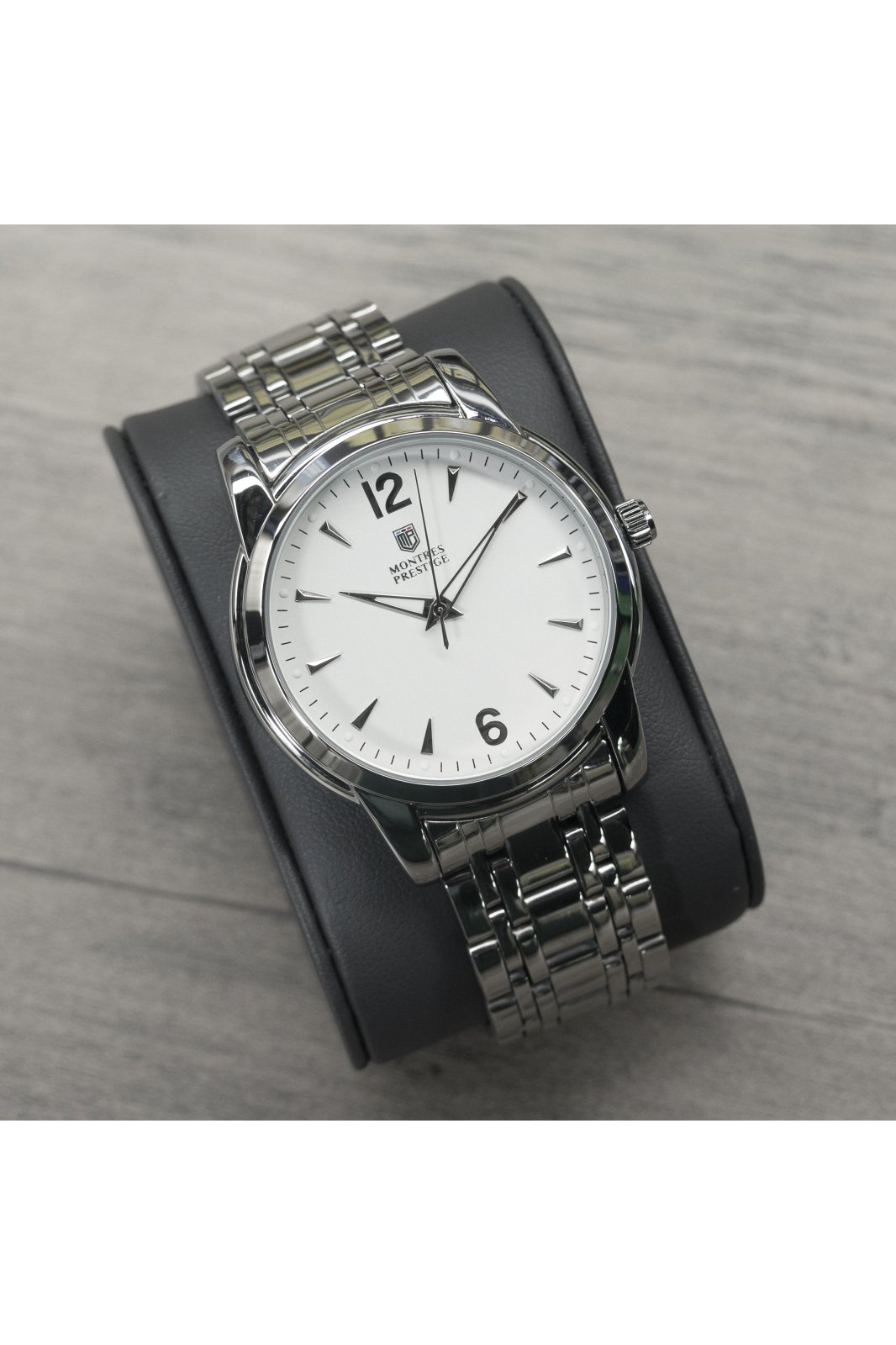Montres Prestige Classic MPW-0028 Men's Watch - Quartz Movement - Metal with White Dial - 41 mm