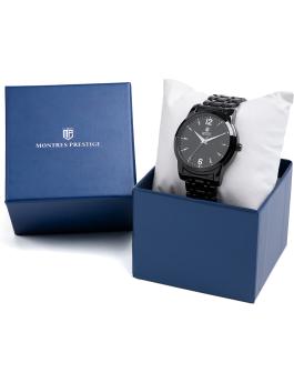 Montres Prestige Classic MPW-0030 Zegarek męski - Mechanizm kwarcowy - Metal z czarną tarczą - 41 mm