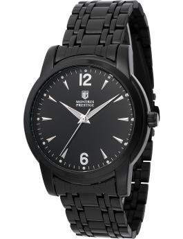 Montres Prestige Classic MPW-0030 Reloj de Hombre - Movimiento de Cuarzo - Metal con Esfera Negra - 41 mm