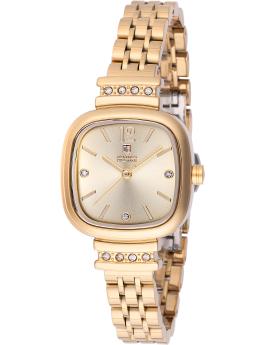 Montres Prestige Classic MPW-0037 Reloj de Mujer - Movimiento de Cuarzo - Metal con Esfera Dorada - 26 mm