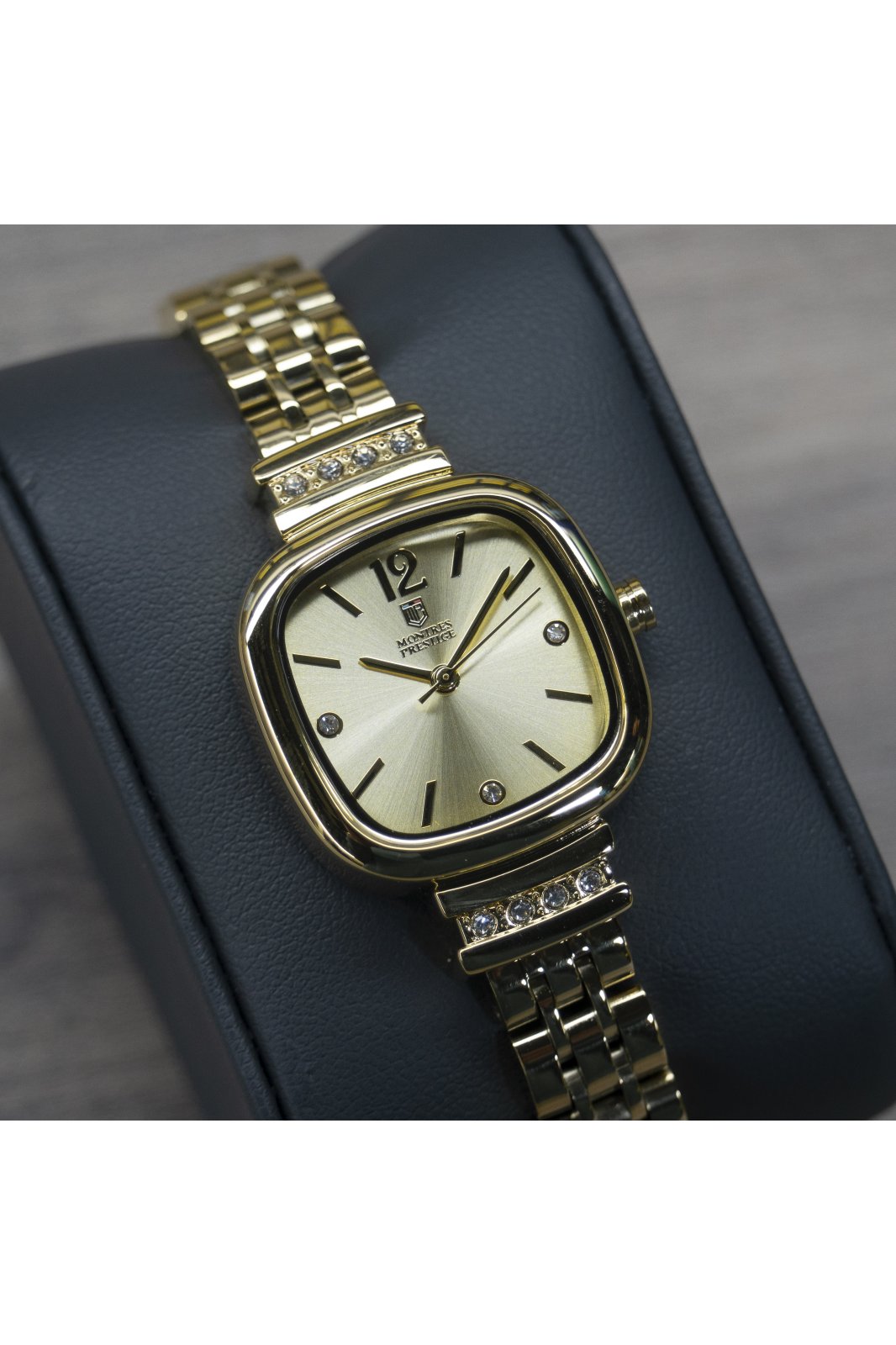 Montres Prestige Classic MPW-0037 Reloj de Mujer - Movimiento de Cuarzo - Metal con Esfera Dorada - 26 mm