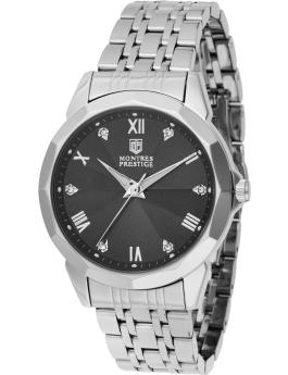 Montres Prestige Classic MPW-0040 Reloj de Hombre - Movimiento de Cuarzo - Metal con Esfera Negra - 41 mm