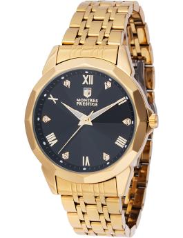 Montres Prestige Classic MPW-0046 Relógio Masculino - Movimento Quartz - Metal com Mostrador Preto - 41 mm