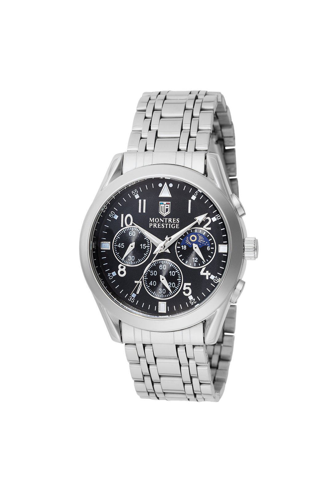 Montres Prestige Classic MPW-0048 Zegarek męski - Mechanizm kwarcowy - Metal z czarną tarczą - 40 mm