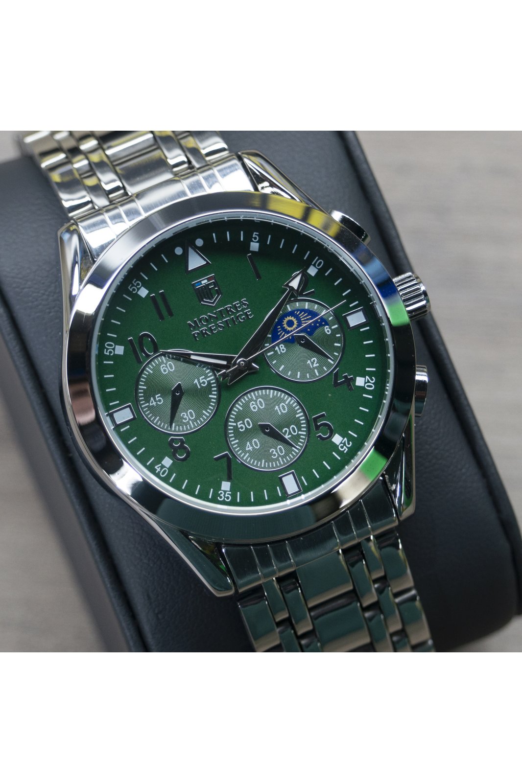 Montres Prestige Classic MPW-0049 Reloj de hombre - Movimiento de cuarzo - Metal con esfera verde - 40 mm