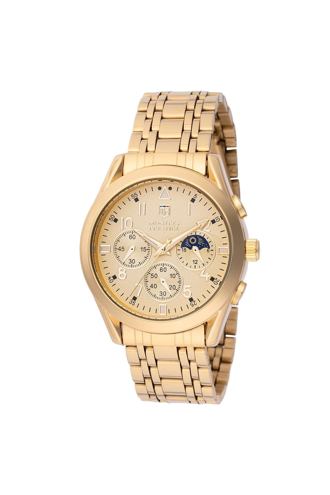 Montres Prestige Classic MPW-0053 Relógio Masculino - Movimento Quartz - Metal com Mostrador Dourado - 40 mm