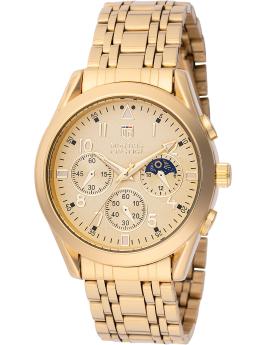 Montres Prestige Classic MPW-0053 Relógio Masculino - Movimento Quartz - Metal com Mostrador Dourado - 40 mm