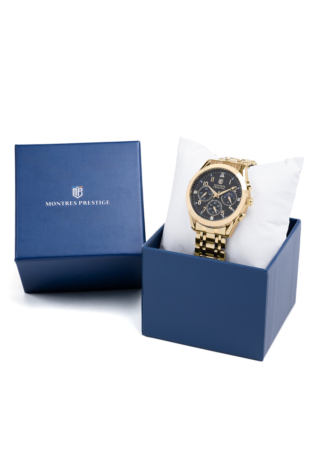 Montres Prestige Classic MPW-0054 Relógio Masculino - Movimento Quartz - Metal com Mostrador Preto - 40 mm