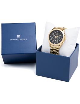 Montres Prestige Classic MPW-0054 Reloj de Hombre - Movimiento de Cuarzo - Metal con Esfera Negra - 40 mm