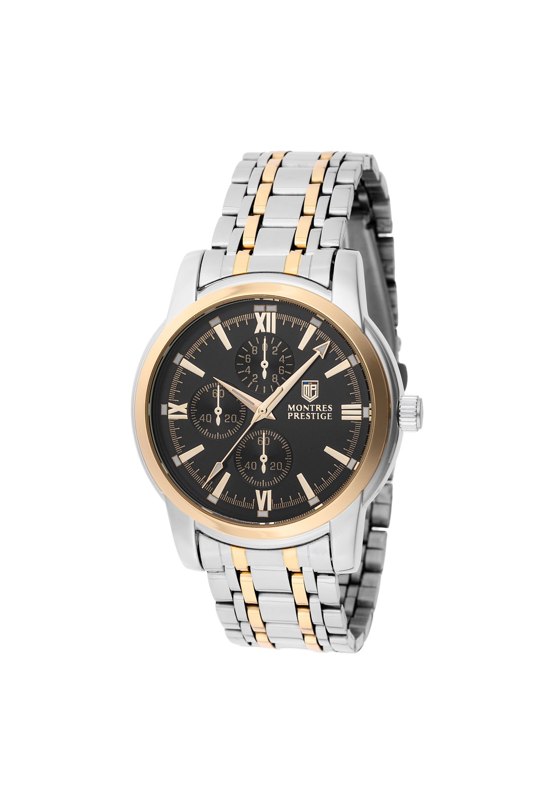 Montres Prestige Classic MPW-0067 Zegarek męski - Mechanizm kwarcowy - Metal z Czarną Tarcza - 41 mm
