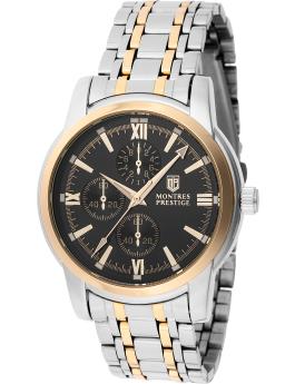 Montres Prestige Classic MPW-0067 Reloj de Hombre - Movimiento de Cuarzo - Metal con Esfera Negra - 41 mm