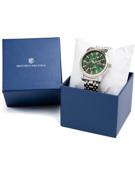 Montres Prestige Classic MPW-0068 Reloj de Hombre - Movimiento de Cuarzo - Metal con Esfera Verde - 41 mm
