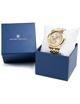 Montres Prestige Classic MPW-0069 Reloj de Hombre - Movimiento de Cuarzo - Metal con Esfera Dorada - 41 mm