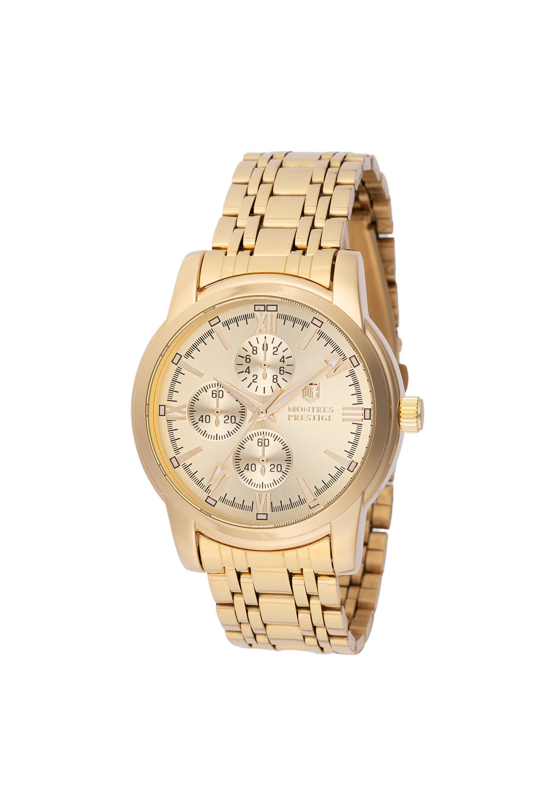 Montres Prestige Classic MPW-0069 Reloj de Hombre - Movimiento de Cuarzo - Metal con Esfera Dorada - 41 mm