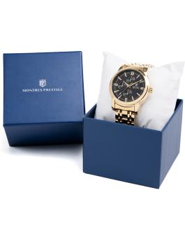 Montres Prestige Classic MPW-0070 Zegarek męski - Mechanizm kwarcowy - Metal z czarną tarczą - 41 mm