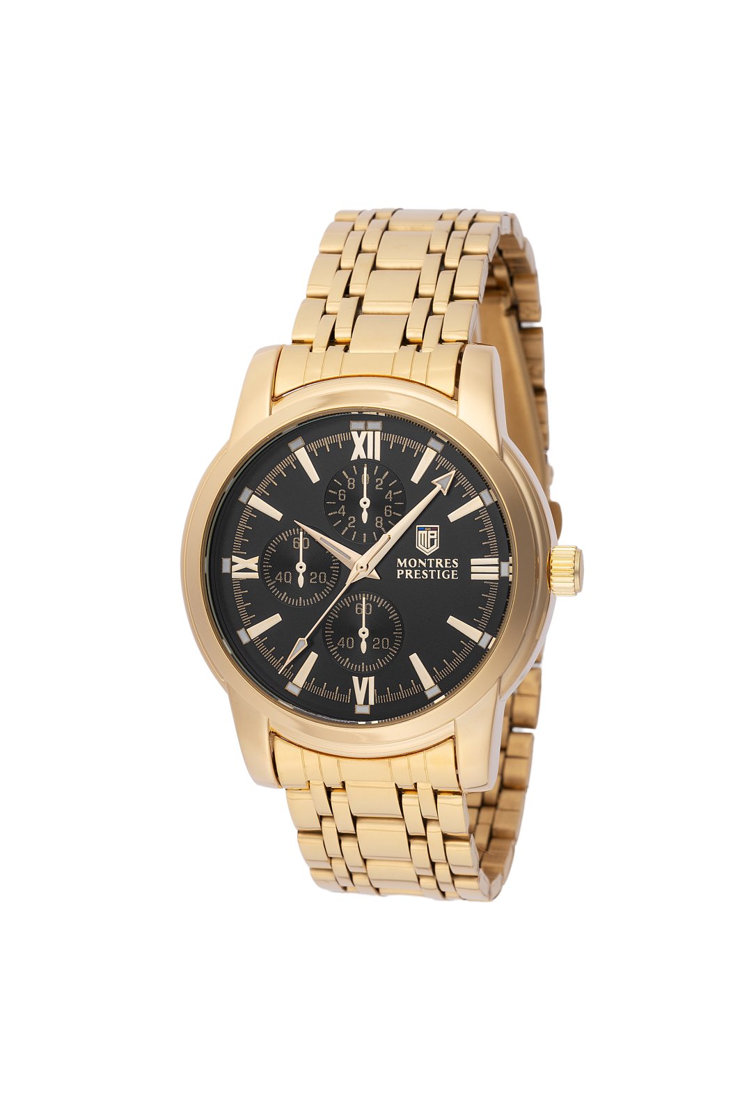Montres Prestige Classic MPW-0070 Zegarek męski - Mechanizm kwarcowy - Metal z czarną tarczą - 41 mm