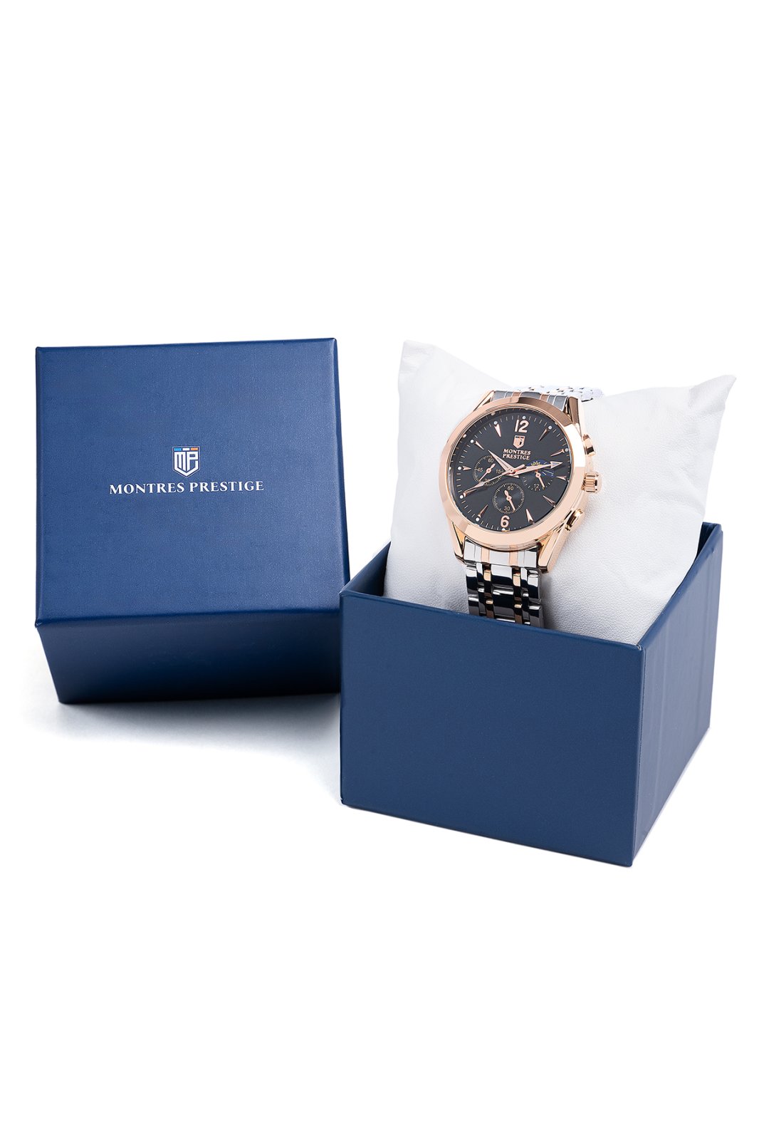 Montres Prestige Classic MPW-0073 Reloj de hombre - Movimiento de cuarzo - Metal con esfera negra - 40 mm