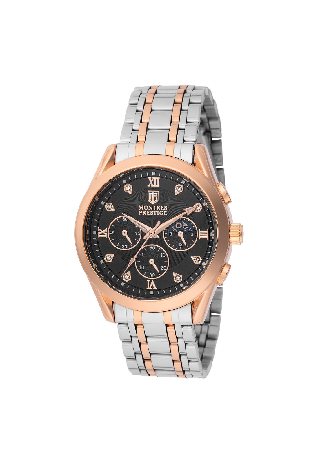 Montres Prestige Classic MPW-0073 Reloj de hombre - Movimiento de cuarzo - Metal con esfera negra - 40 mm