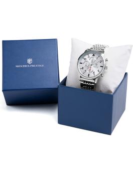 Montres Prestige Classic MPW-0075 Reloj de hombre - Movimiento de cuarzo - Metal con esfera plateada - 42 mm