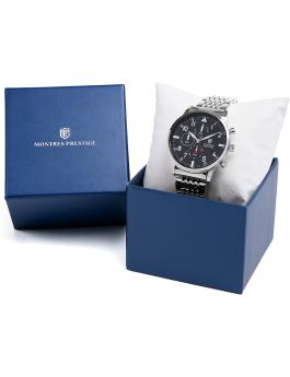 Montres Prestige Classic MPW-0076 Montre homme - Mouvement quartz - Métal avec cadran noir - 42 mm