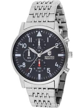 Montres Prestige Classic MPW-0076 Reloj de hombre - Movimiento de cuarzo - Metal con esfera negra - 42 mm