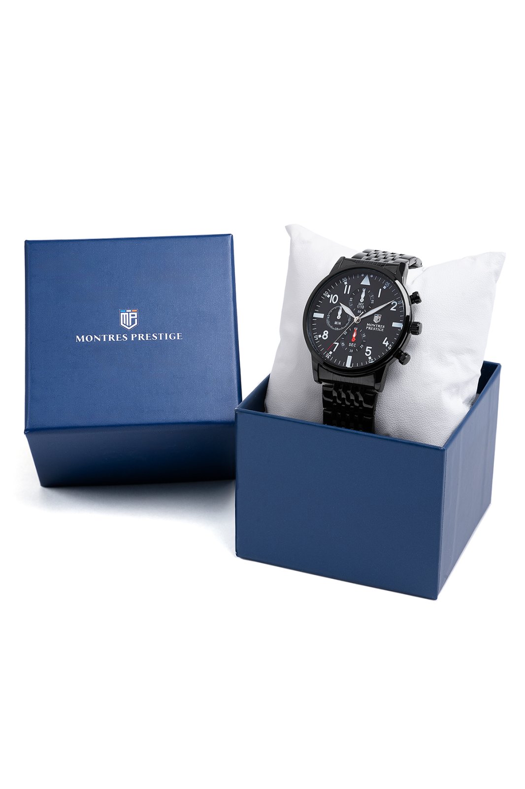 Montres Prestige Classic MPW-0077 Relógio Masculino - Movimento Quartz - Metal com Mostrador Preto - 42 mm